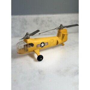 Vintage 1950s HUBLEY Die-Cast Toy U.S. Navy Twin Rotor Helicopter Made USA Read
